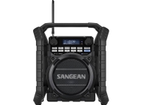 Byggepladsradio Sangean Utility-40 DBT DAB+, FM Batteriopladningsfunktion, genopladelig, vandtæt, stødsikker Sort