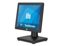 EloPOS System - With I/O Hub Stand - alt-i-ett - 1 x Core i3 8100T / 3.1 GHz - RAM 4 GB - SSD 128 GB - UHD Graphics 630 - GigE - WLAN: 802.11a/b/g/n/ac, Bluetooth 5.0 - uten OS - monitor: LED 15 1024 x 768 (XGA) berøringsskjerm - svart