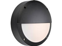 Hero Ø220mm skotlampe med halvskærm 9W 3000K 681lm IP44 sort