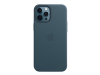 Apple - Baksidedeksel for mobiltelefon - med MagSafe - lær - baltisk blå - for iPhone 12 Pro Max