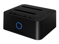 RaidSonic ICY BOX IB-123CL-U3 - Diskkontroller med dataindikator, strømindikator - 2,5 / 3,5 delt - SATA 6Gb/s - USB 3.0 - svart