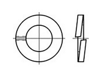TOOLCRAFT TO-6854040 Fjederringe Indvendig diameter: 6 mm DIN 127 Fjederstål 1000 stk