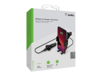 Belkin BOOST CHARGE - Trådløs ladeholder for bil + bilstrømadapter - 10 watt - svart