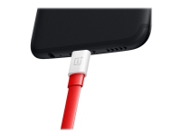 OnePlus Warp Charge - USB-kabel - USB-C (hann) til USB-type A (hann) - 1 m - rød - for OnePlus 3, 3T, 5, 5T, 6, 6T, 7, 7 Pro
