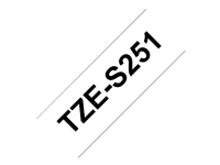 Brother TZe-S251 - Ekstra sterk adhesiv - svart på hvitt - Rull (2,4 cm x 8 m) 1 cassette(s) laminert teip - for Brother PT-D600 P-Touch PT-3600, D800, E550, E800, P750, P900, P950 P-Touch EDGE PT-P750