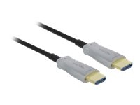 Delock - High Speed - HDMI-kabel - HDMI hann til HDMI hann - 50 m - fiberoptisk - svart - 4K-støtte, Active Optical Cable (AOC)