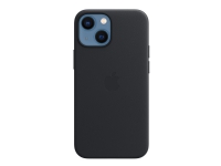 Apple - Baksidedeksel for mobiltelefon - med MagSafe - lær - midnatt - for iPhone 13 mini