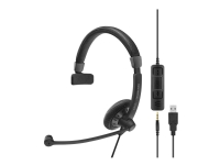 Sennheiser IMPACT SC 45 USB MS - Hodesett - on-ear - kablet - USB, 3,5 mm jakk - svart