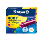 Pelikan 4001 TP/6 - Blekkpatron - rosa - pakke av 6 - for Pelikano P481 R480 Junior P67