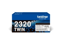 Brother TN2320 TWIN - 2-pack - Høy ytelse - svart - original - tonerpatron - for Brother DCP-L2500, L2520, L2560, HL-L2300, L2340, L2360, L2365, MFC-L2700, L2720, L2740