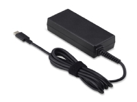 Acer - Strømadapter - 45 watt - Den europeiske union - svart - for Chromebook Spin 13 TravelMate P2410, P2510, P614, TMP614 TravelMate X3 X5