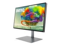 BenQ DesignVue PD2725U - LED-skjerm - 27 - 3840 x 2160 4K @ 60 Hz - IPS - 250 cd/m² - 1200:1 - HDR10 - 5 ms - 2xThunderbolt 3, 2xHDMI, DisplayPort - høyttalere - grå, svart