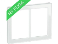 LAURITZ KNUDSEN FUGA PURE designramme glas 2x1,5 modul, hvid.