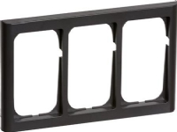 LAURITZ KNUDSEN FUGA® ramme Softline 63 1,5 modul vandret tripel Koksgrå.