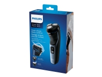 Philips Series 3000 S3133 - Barbermaskin - trådløs - shiny blue