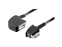 Basetech Fax Forlængerkabel [1x TAE-N-stik - 1x TAE-N-kobling] 6.00 m Sort