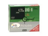 Intenso - 10 x DVD-R (G) - 4.7 GB (240 min) 16x - blekkstråleskrivbar overflate - smalt cover