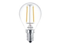 Philips LED Classic - LED-filamentlyspære - form: P45 - klar finish - E14 - 2 W (ekvivalent 25 W) - klasse E - varmt hvitt lys - 2700 K