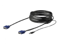 StarTech.com 15 ft. (4.6 m) USB KVM Cable for StarTech.com Rackmount Consoles - VGA and USB KVM Console Cable (RKCONSUV15) - Video- / USB-kabel - mini-VGA (hann) til USB, HD-15 (VGA) (hann) - 4.6 m - for P/N: RKCONS1701, RKCONS1708K, RKCONS1716K, RKC