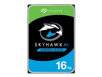 Seagate SkyHawk AI ST16000VE002 - Harddisk - 16 TB - intern - 3.5 - SATA 6Gb/s - buffer: 256 MB - med 3-års Seagate Rescue Data Recovery