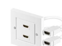 Goobay MMK Wall Socket HDMI, 2 x HDMI, 2 x HDMI, Hvit