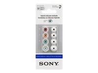 Sony EP-EX10A - Øretipssett - hvit - for DR-BT100 EX MDR-EX36 MDR-EX300, EX33, EX34, EX35, EX36, EX500, EX56, EX76, XB20, XB40