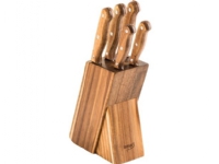 Lamart Set of 5 LT2080 knives in a Wood Lamart block