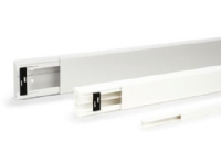 REHAU Kabelkanal LE Højde 40 mm bredde 60 mm, Længde 2000 mm Perlegrå ral 7035 plast - (2 meter)
