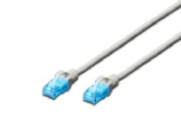 DIGITUS Professional - Koblingskabel - RJ-45 (hann) til RJ-45 (hann) - 50 cm - UTP - CAT 5e - med støvel, uten hindringer - hvit