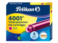 Pelikan 4001 TP/6 - Blekkpatron - rosa - pakke av 6 - for Pelikano P481 R480 Junior P67
