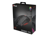 Trust GXT 121 Zeebo Gaming - Mus - ergonomisk - optisk - 7 knapper - kablet - USB 2.0