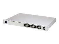 Ubiquiti UniFi Switch USW-Pro-24 - Switch - L3 - Styrt - 24 x 10/100/1000 + 2 x 10 Gigabit SFP+ (opplenke) - stasjonær, rackmonterbar