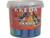 Mar-Bor Sidewalk chalk, round, colored 21 pieces