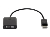 HP DisplayPort to DVI Adapter - DisplayPort-adapter - DisplayPort (hann) til DVI-D (hunn) - svart - for EliteBook 830 G6, 840r G4 ProBook 64X G3, 64X G4, 650 G4, 650 G5 ZBook 14u G4, 15u G4