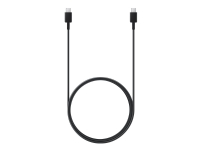 Samsung EP-DX310 - USB-kabel - USB-C (hann) til USB-C (hann) - USB 2.0 - 3 A - 1.8 m - USB Power Delivery (3A, 60W), Super Fast Charging inntil 25 W - svart
