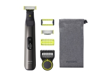 Philips OneBlade QP6550/16, Innebygd skjerm, Vaskbar, Batteri, Grå