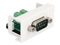 Delock - Easy 45 - trykklåsmodul - 9-pin D-Sub ( male ) - hvit, RAL 9003