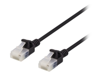 DELTACO - Koblingskabel - RJ-45 (hann) til RJ-45 (hann) - 3 m - UTP - CAT 6a - halogenfri, formstøpt, uten hindringer - svart