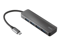 Trust Halyx Aluminium USB-C to 4-Port USB-A 3.2 Hub - Hub - 4 x USB 3.2 Gen 1 - stasjonær