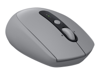 Logitech M590 Silent - Mus - høyrehendt - optisk - 7 knapper - trådløs - Bluetooth, 2.4 GHz - USB trådløs mottaker - middels gråtone