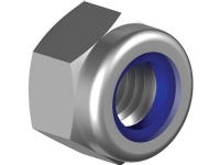 WASI Låsemøtrik 10mm DIN 985 rustfri A4, med nylonring nøglevidde 17mm - (200 stk.)