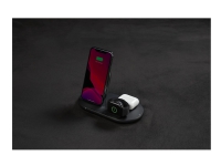 Belkin BOOST CHARGE - Trådløst ladestativ - 7.5 watt - svart - for Apple AirPods AirPods Pro iPhone 11, 12, 7, 8, SE, X, XR, XS, XS Max Watch