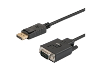 SAVIO CL-92 - Skjermkabel - DisplayPort (hann) til HD-15 (VGA) (hann) - 1.8 m - tommelskruer