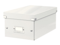 Leitz Click & Store - Medieoppbevaringseske - kapasitet: 22 DVD, 44 DVD (smalboks) - hvit