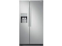 Samsung RS50N3413SA, Frittstående, Grafitt, Fransk Dør, LED, R-600a, Herdet glass