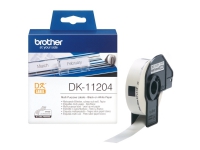 Brother DK-11204 - Svart på hvitt - 17 x 54 mm 400 etikett(er) (1 rull(er) x 400) flerbruks merkelapper - for Brother QL-1050, 1060, 500, 550, 560, 570, 580, 600, 650, 700, 710, 720, 820