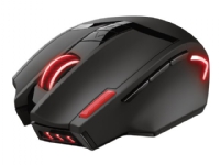 Trust GXT 130 - Mus - optisk - 9 knapper - trådløs - USB trådløs mottaker