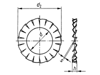 TOOLCRAFT A4,3 D6798 194754 Stjernefjederskiver Indvendig diameter: 4.3 mm M4 DIN 6798 Fjederstål 100 stk