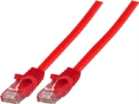 Patchkabel kat 5e U/UTP, længde: 10,0 m, farve: rød med LSZH kappe