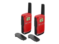Motorola Talkabout T42 - Bærbar - toveis radio - PMR - 446 MHz - 16-kanalers - svart og rød (en pakke 2)